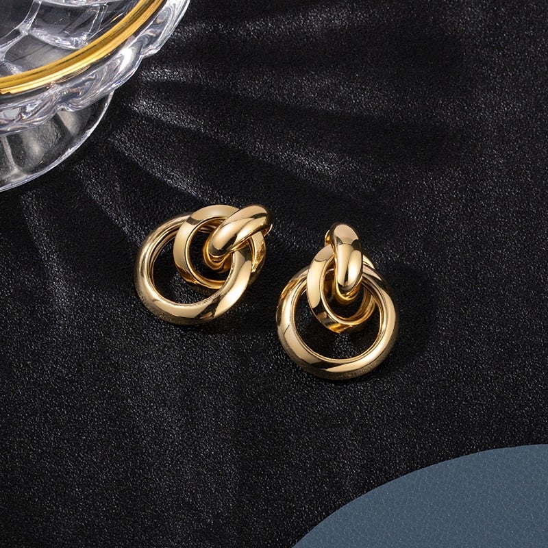 Luxury Gold Earrings J144