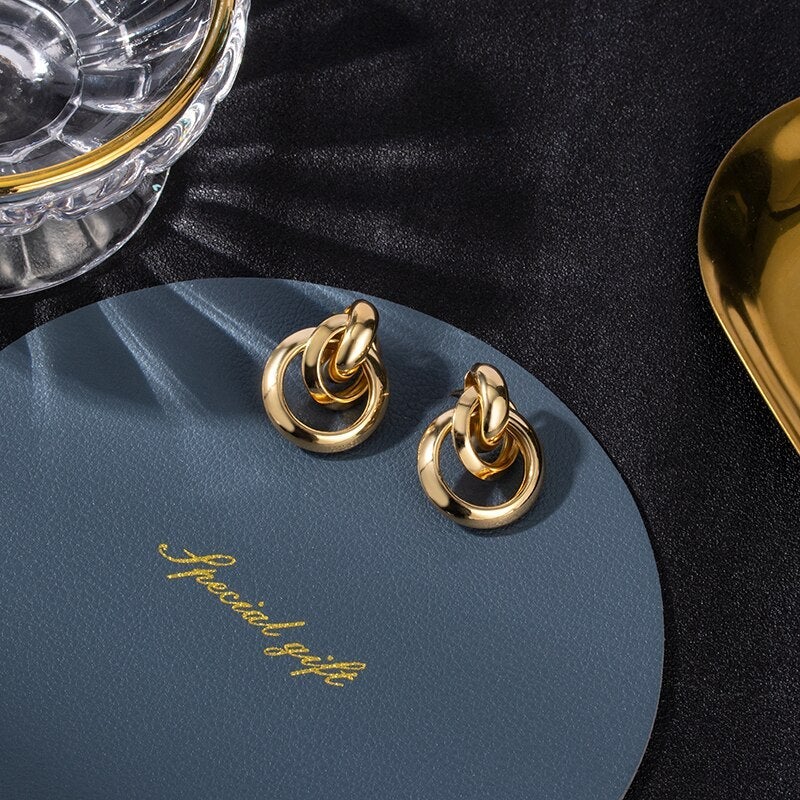 Luxury Gold Earrings J144